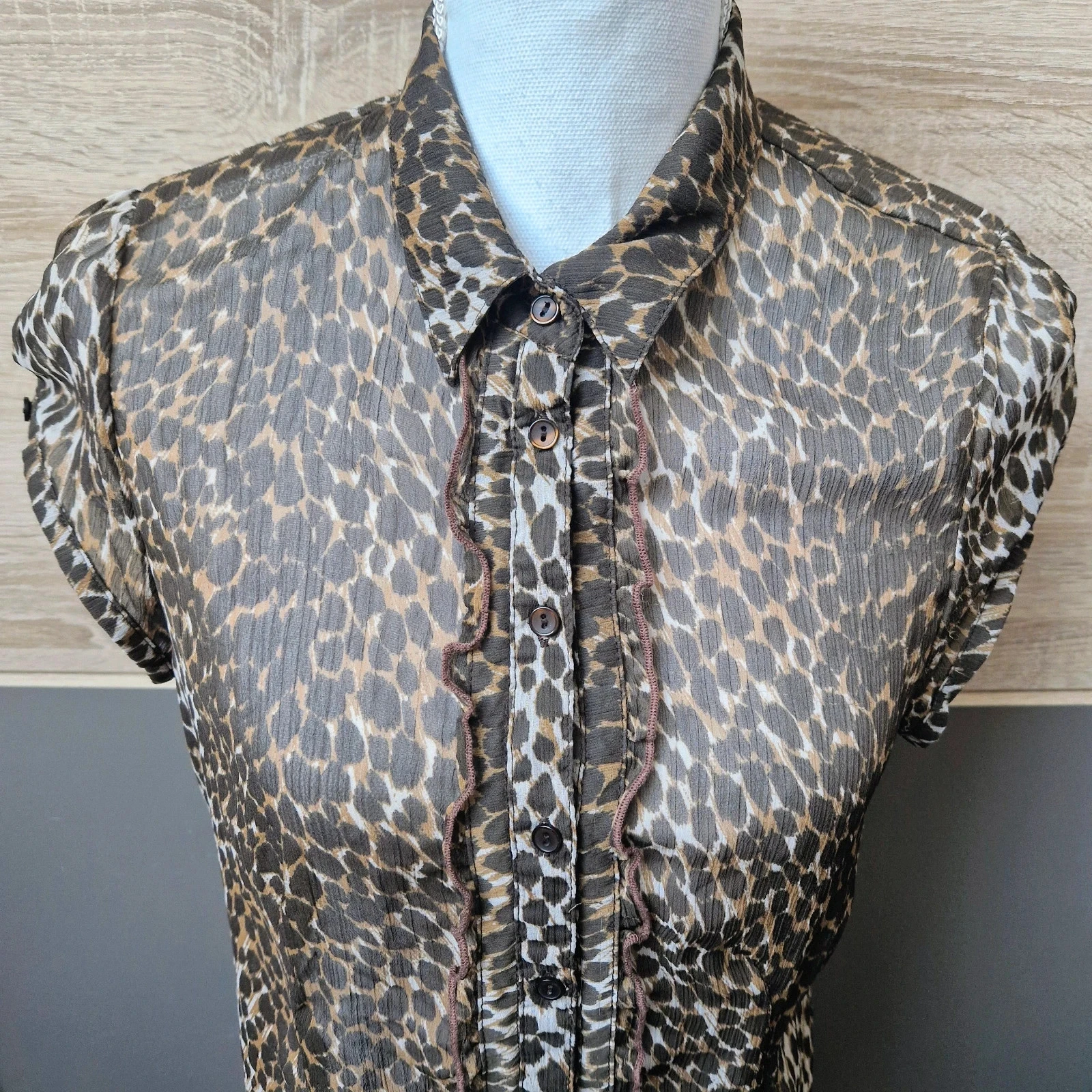 Blusa transparente de leopardo Talla 44/46 – photo 2